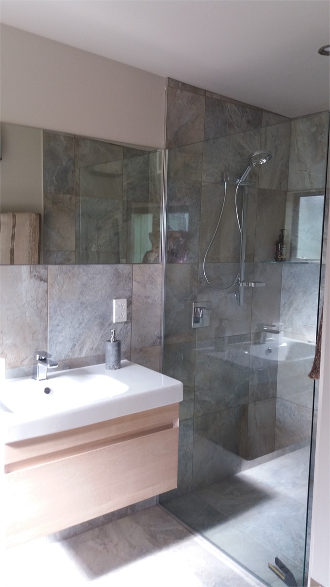 Tiled bathroom with quality fittings