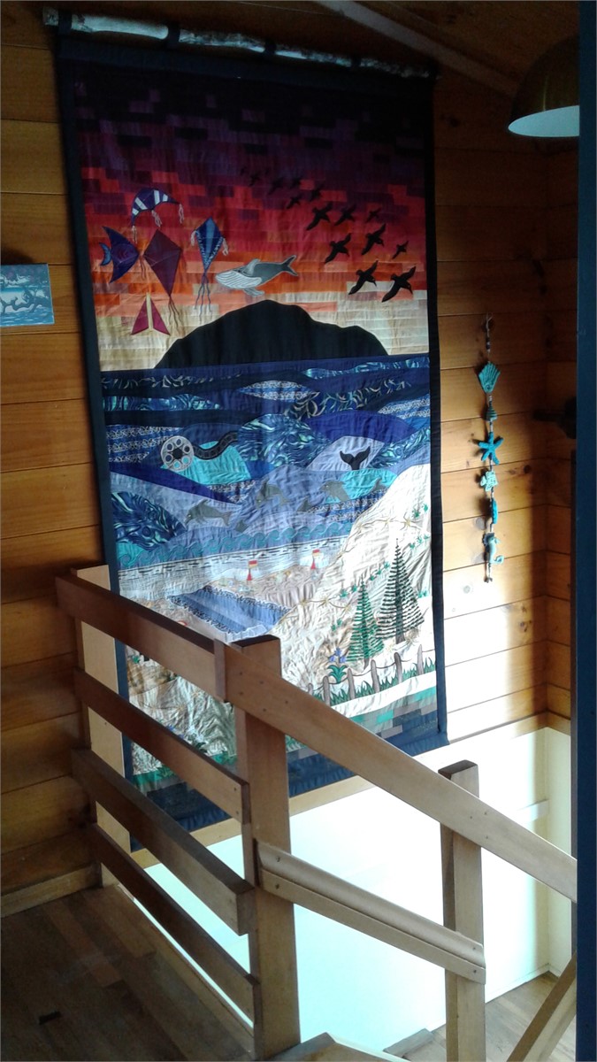 'Ode to Otaki' handmade quilt wall hanging