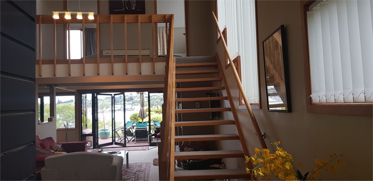 just inside the front door