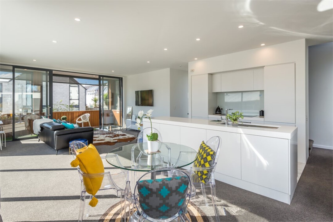 Dining area with Kitchen and Living area in the ba