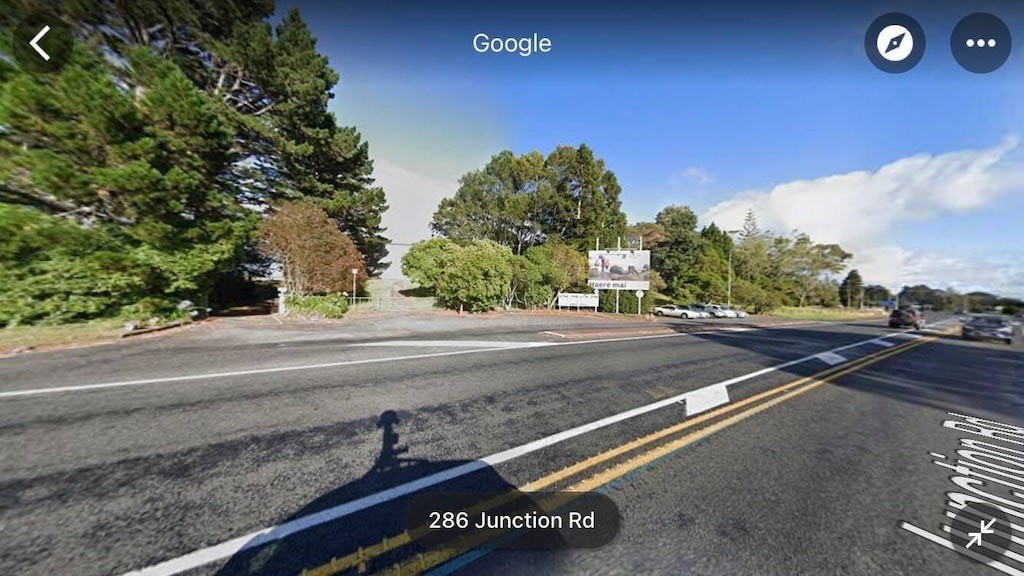 view from the road to enter La Ferme