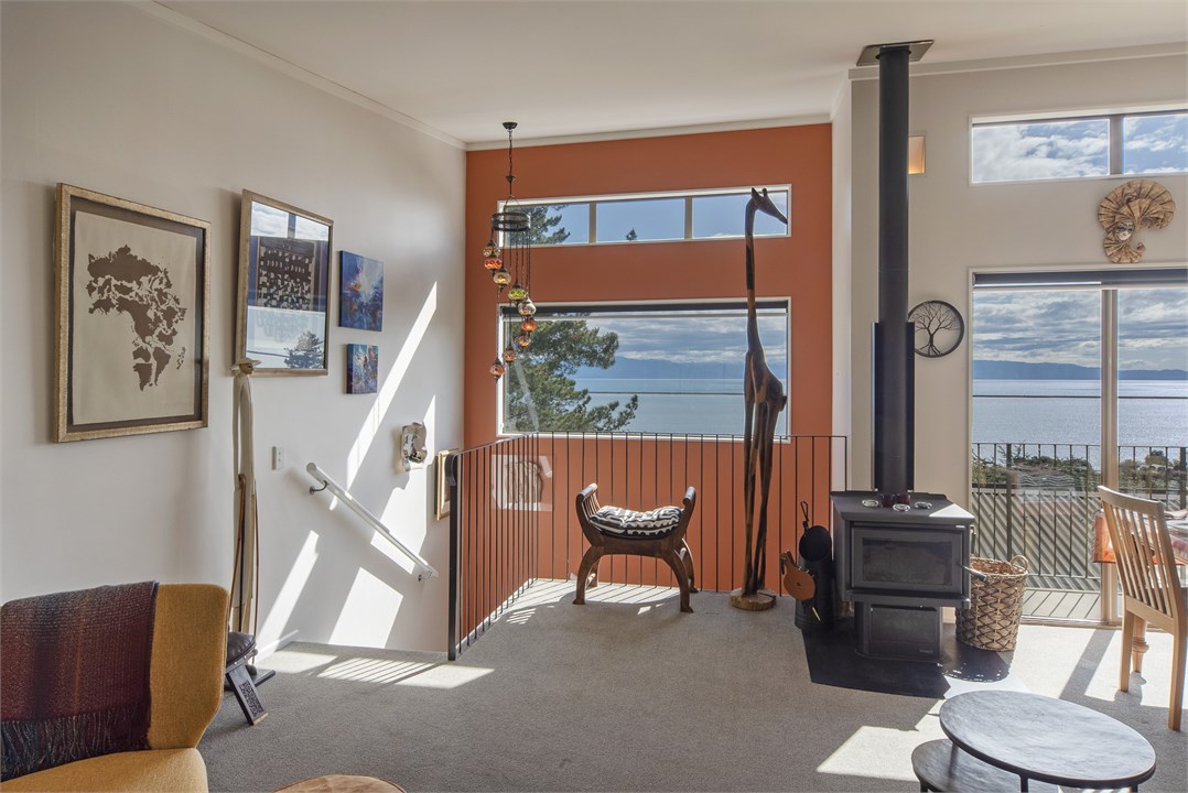 Stairway to middle level, entrance & bedrooms