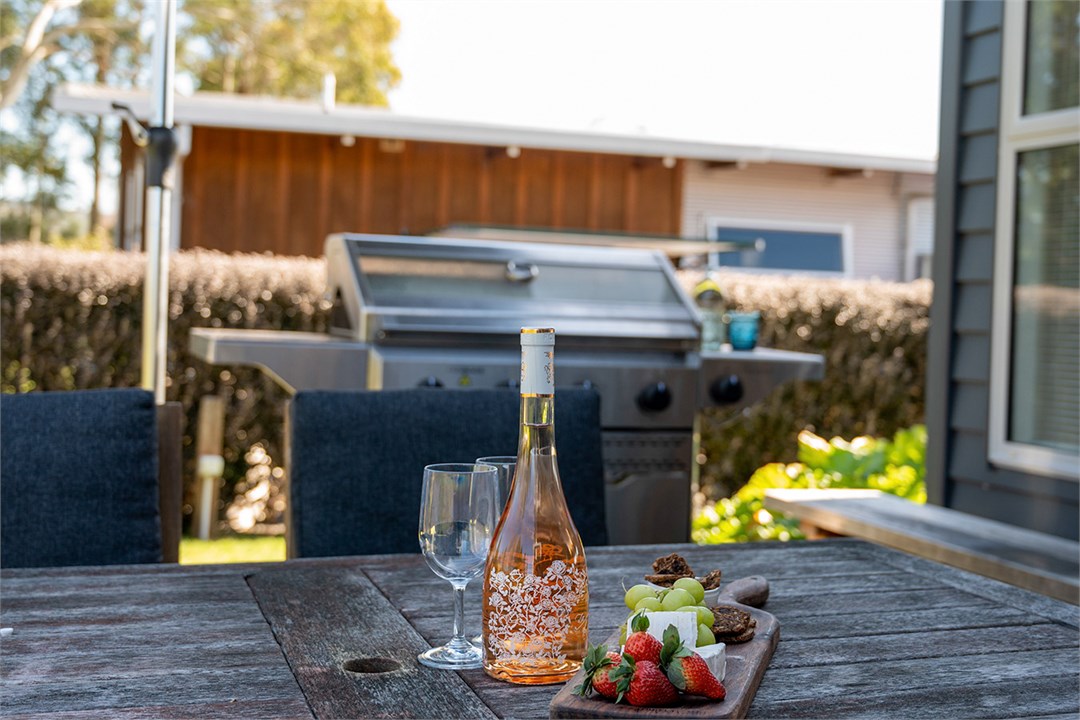 Outdoor entertaining area with BBQ