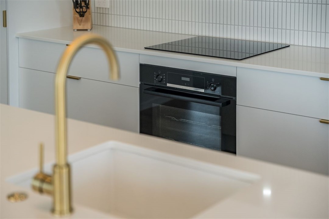 Well equipped open plan kitchen with Nespresso cof