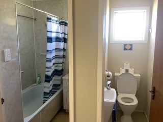 Separate bathroom and toilet