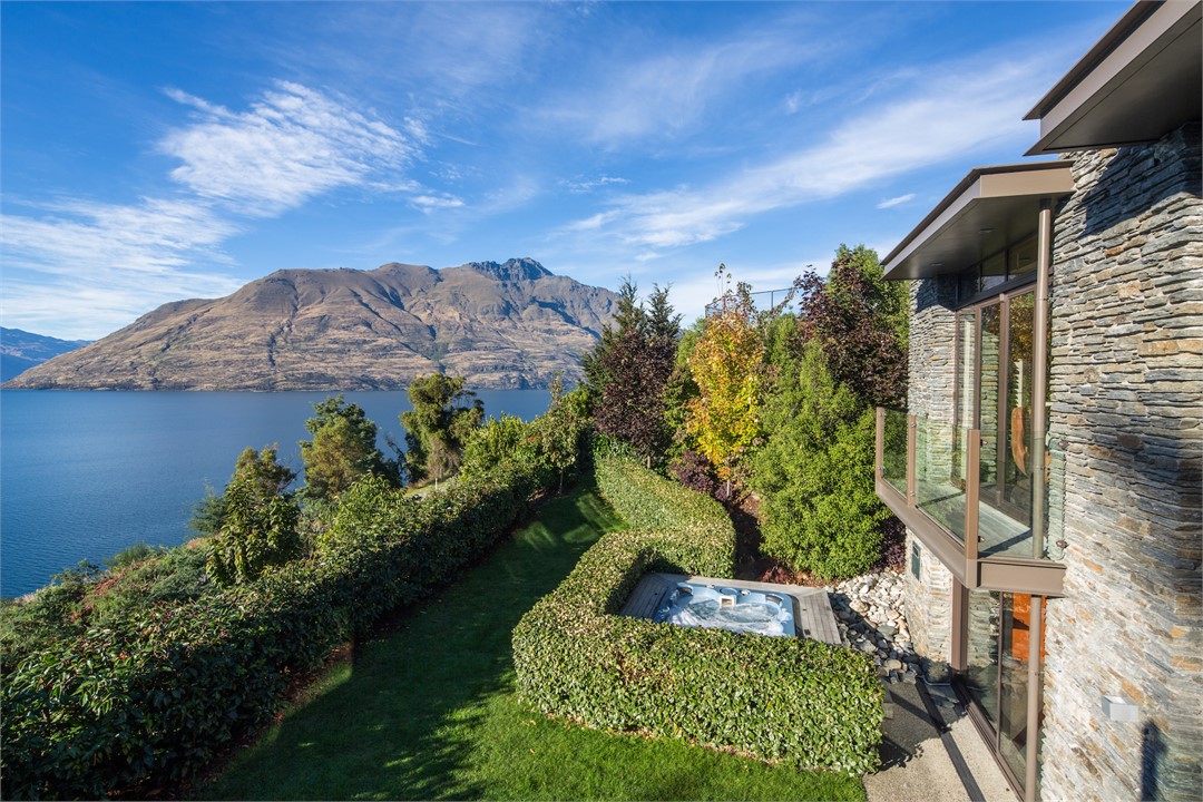 Side view of the villa (ground level)