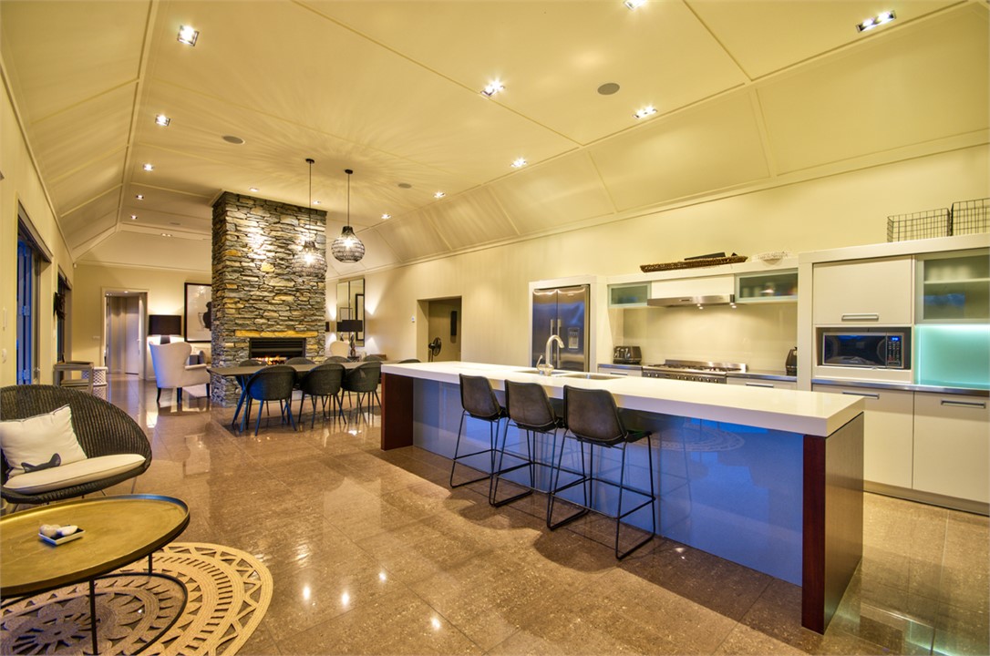 Open plan kitchen dining area