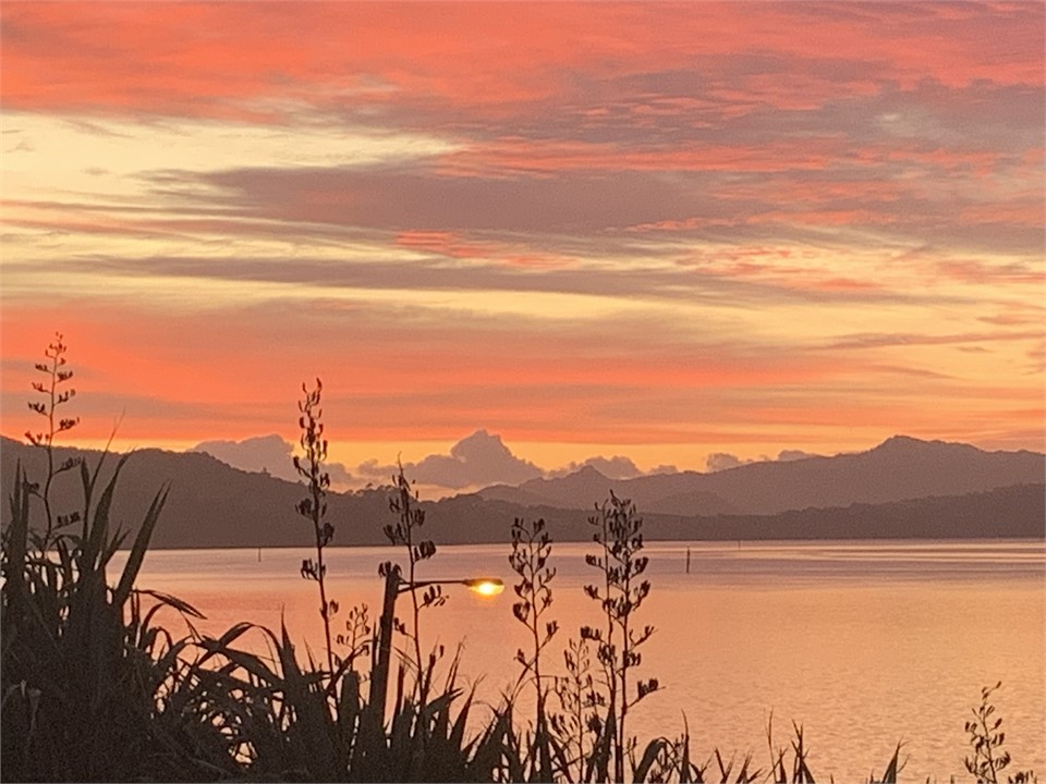 Sunrise over the Whg Heads taken from property