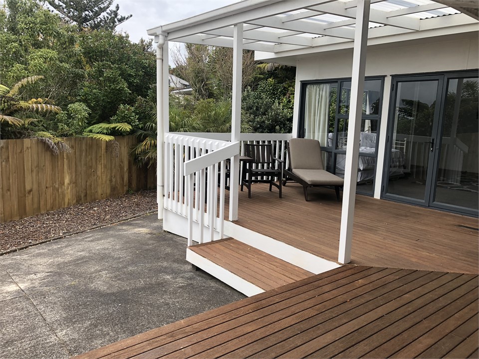 Good sized north facing (all day sun) deck with BB
