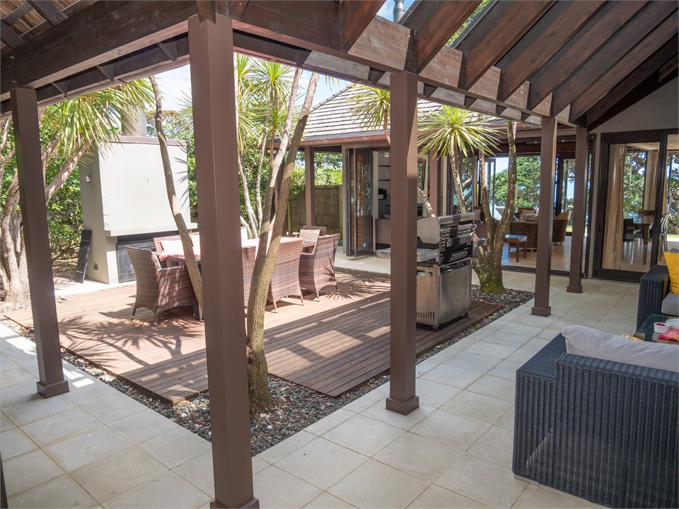 Private and sunny courtyard.