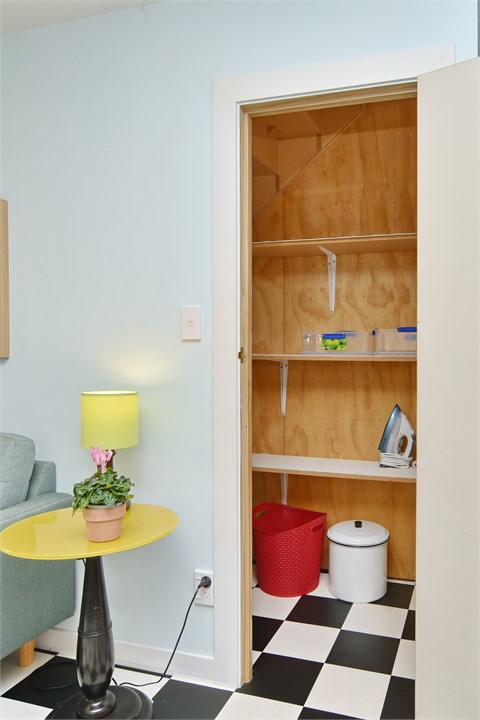 Closet with cleaning equipment