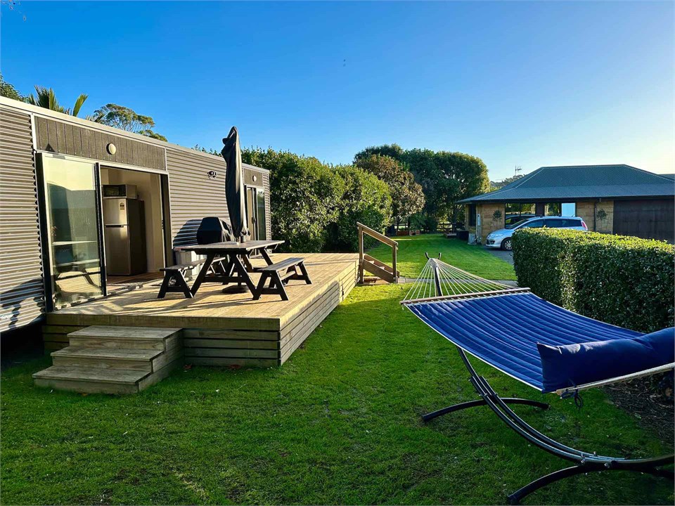 Relax on your furnished deck and hammock