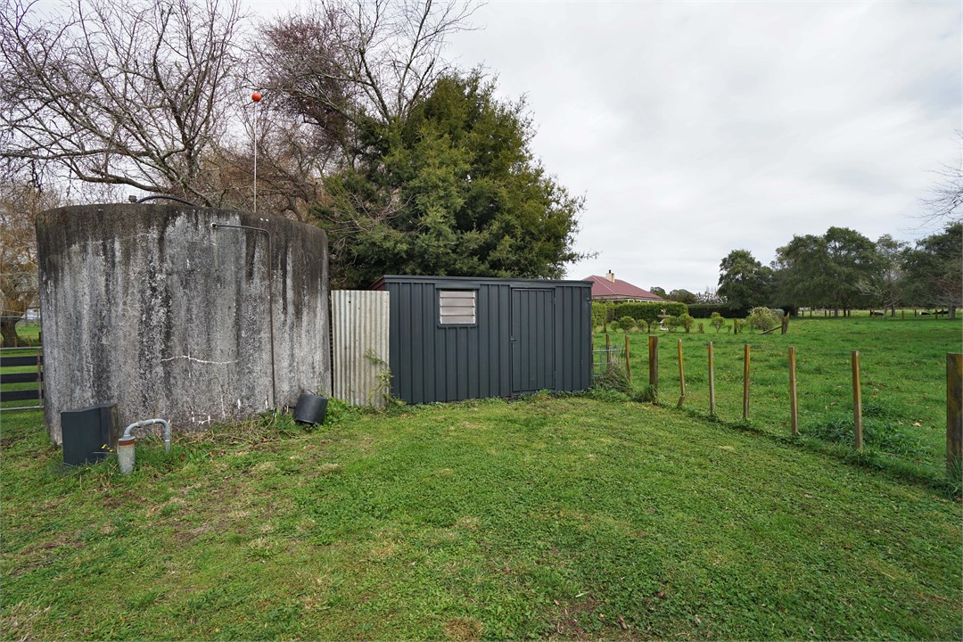 Shed in the backyard of the property