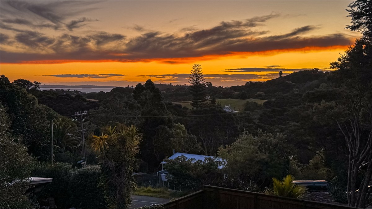 Sunset view from the house