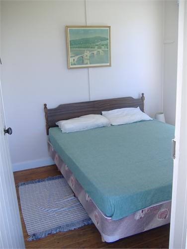 outside bedroom , queen bed