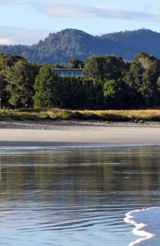 Viewed from the beach