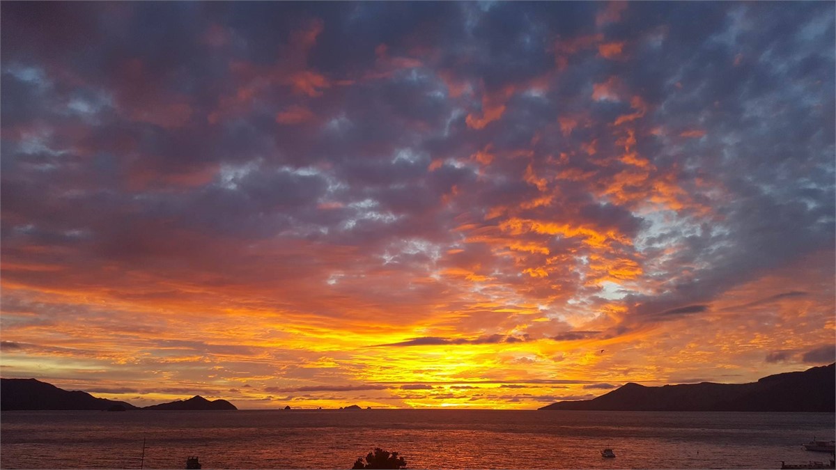 Sunset views from the house