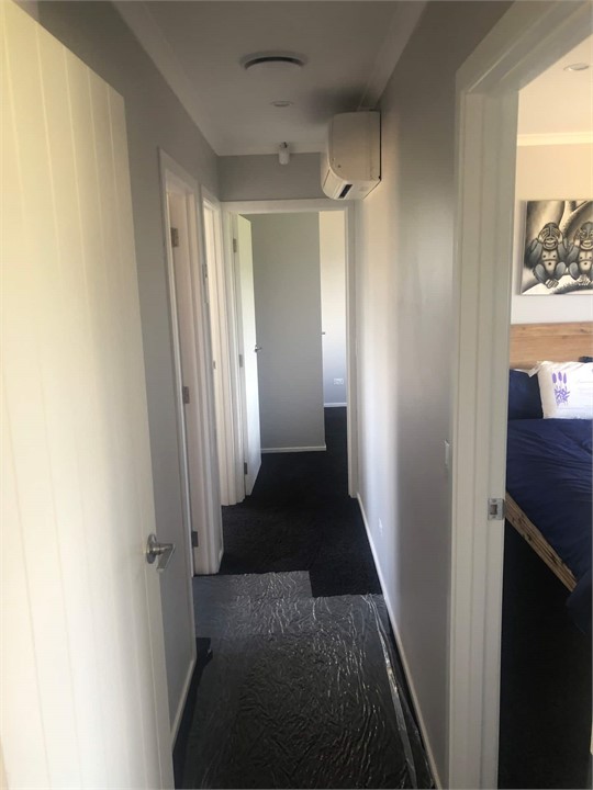 Hallway with heat pump