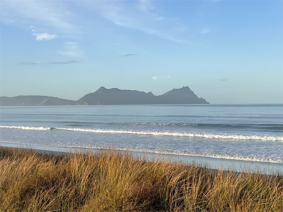 Ruakaka beach looking toward Whangarei Heads