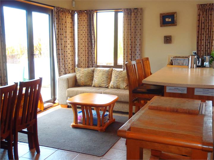 Kitchen provides views over Lake Hawea