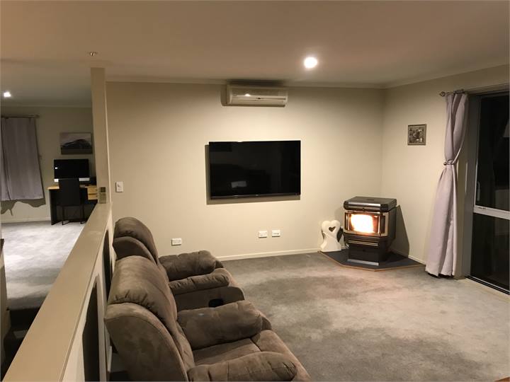 Smart TV and pellet fire