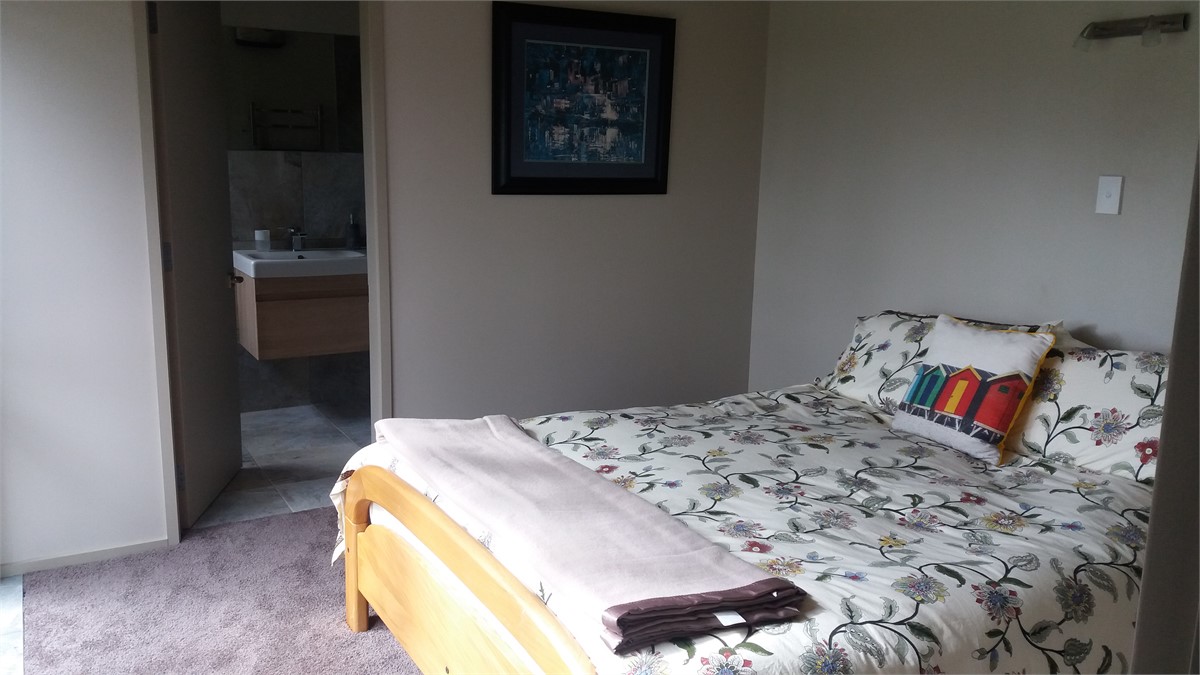 Bedroom with quality bedding