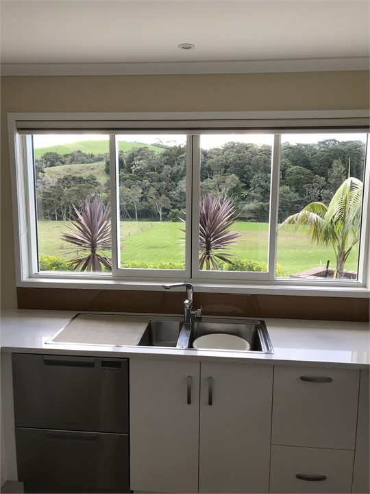 View from kitchen down the reserve