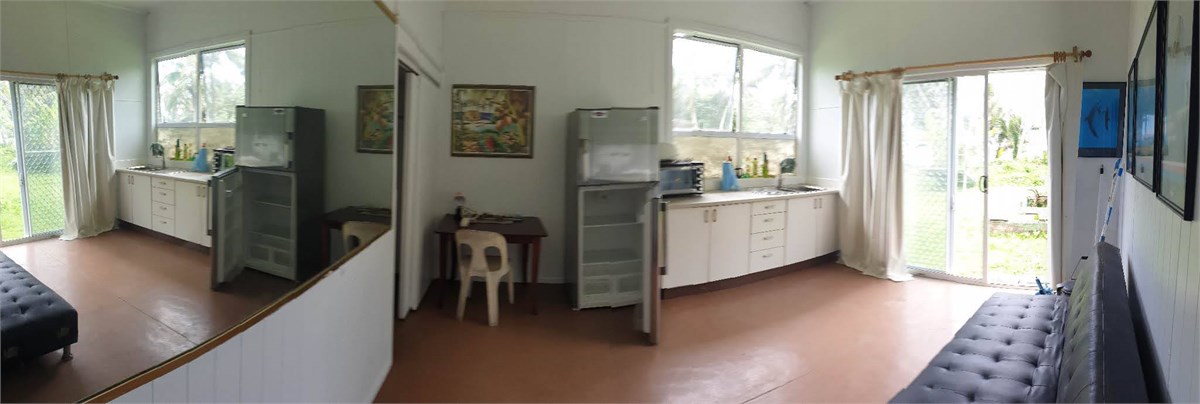Panorama of Living/Kitchen