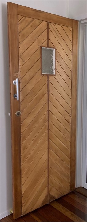 Beautiful original 1954 front door, restored.