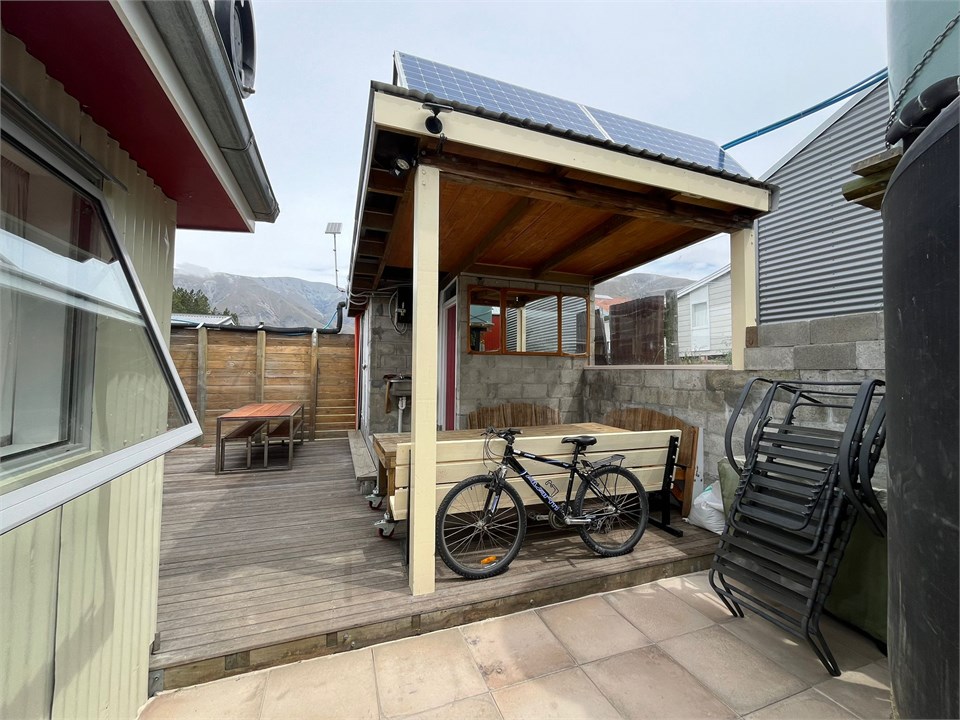 Rear entertaining area - private and secluded.