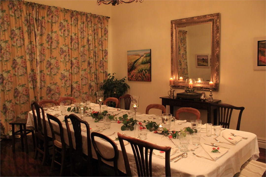 Dining room at night