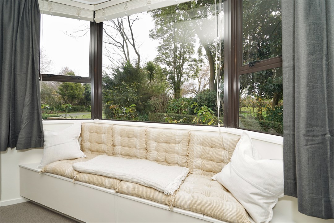 Living area has a TV and seating areas