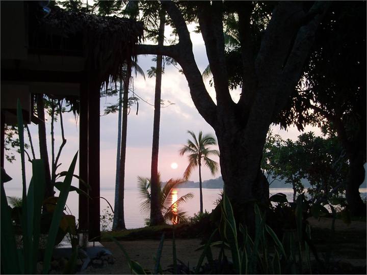 Sundown on Lagoon Villa.