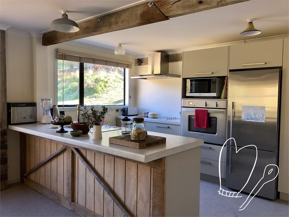 Kitchen in the Woolshed Lodge
