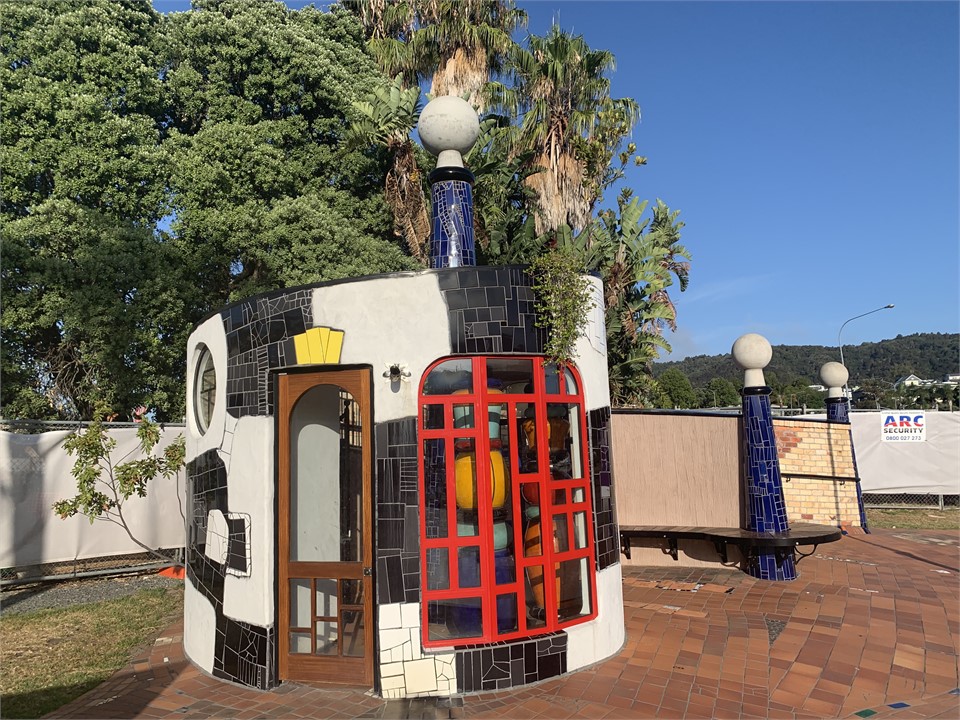 Vibrant town basin area