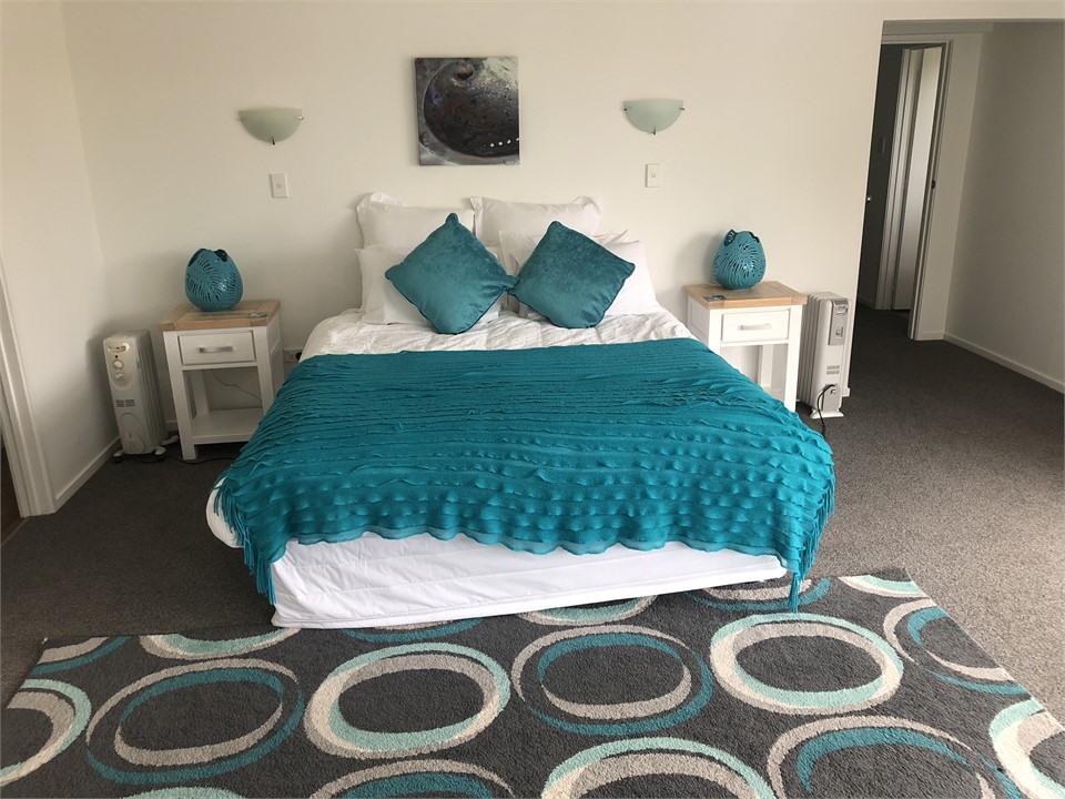 King bed in master bedroom