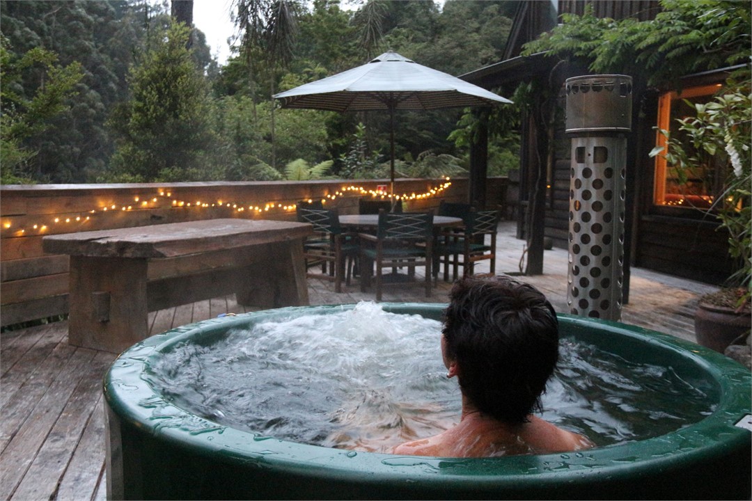 Indulge in the hot tub