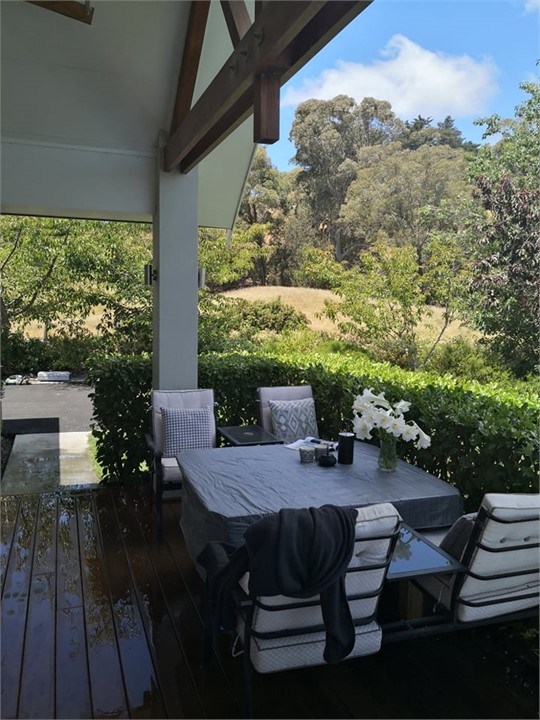 Morning coffee outdoors