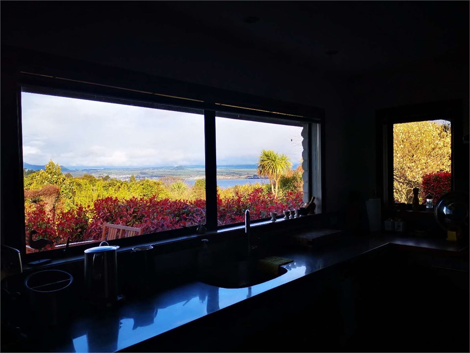 kitchen with view