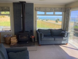 Lounge and fireplace