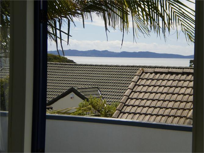 A "peek at the sea" from the master bedroom. 