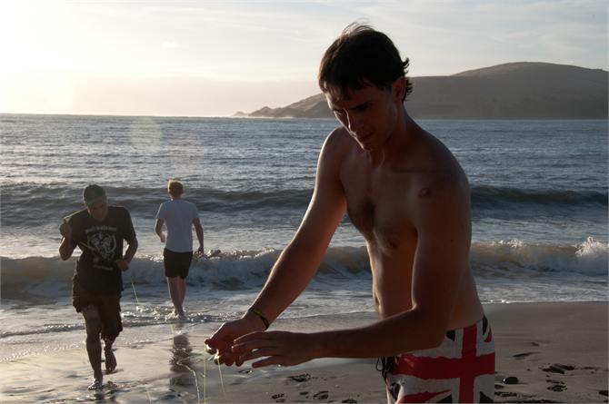 setting a  a long-line 