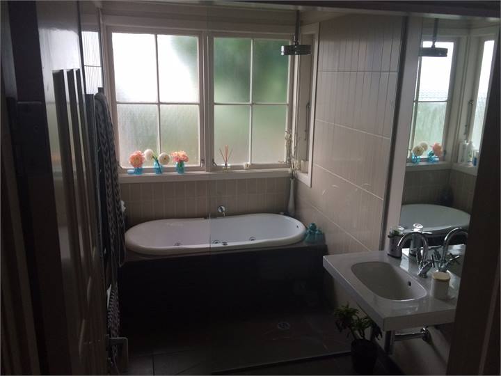 Downstairs bathroom with spa bath