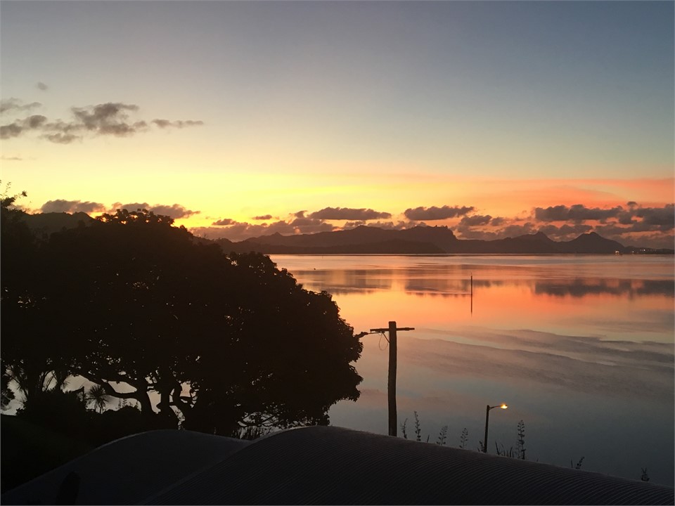 Looking down the harbour