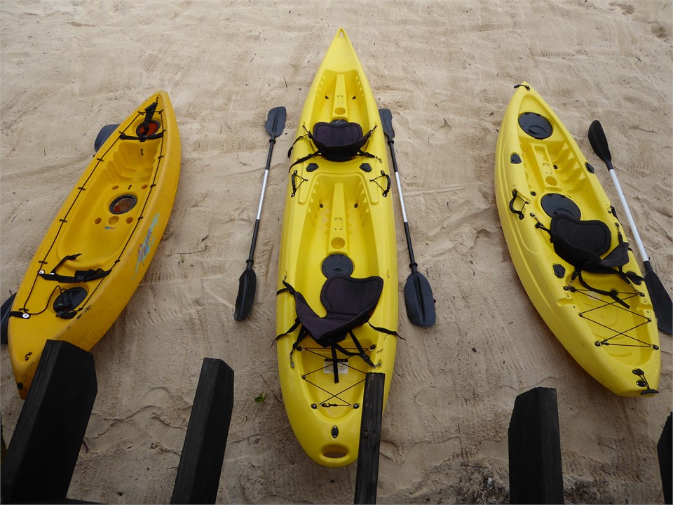 grab a kayak and go explore the lagoon