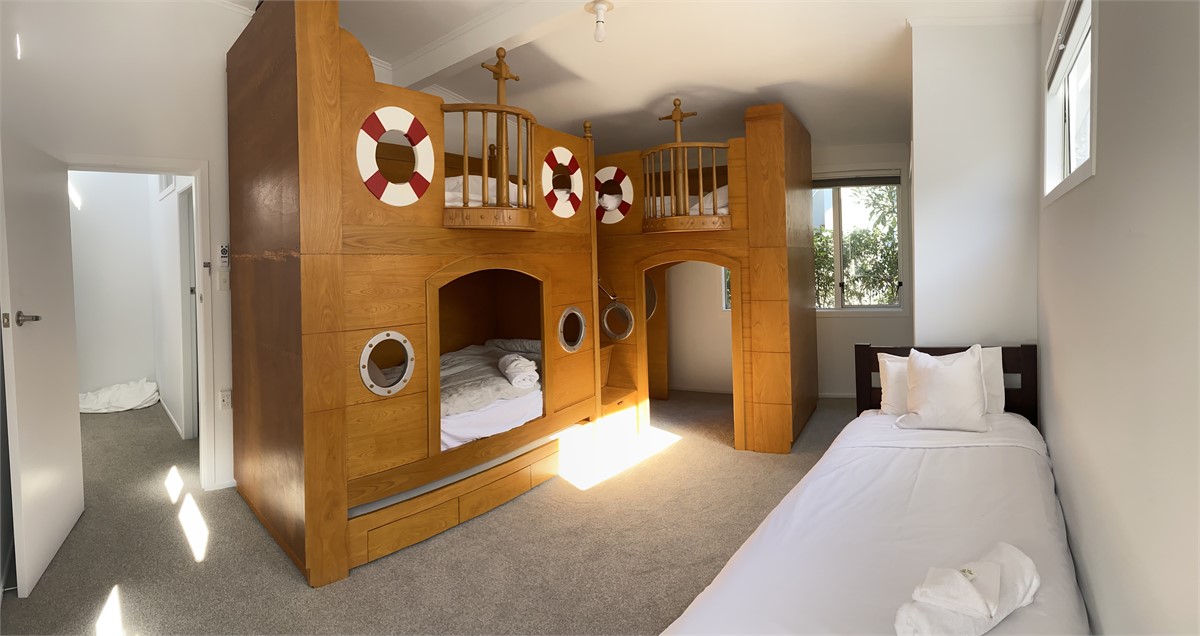 Beautiful bunk bed with stairs rather than ladder-