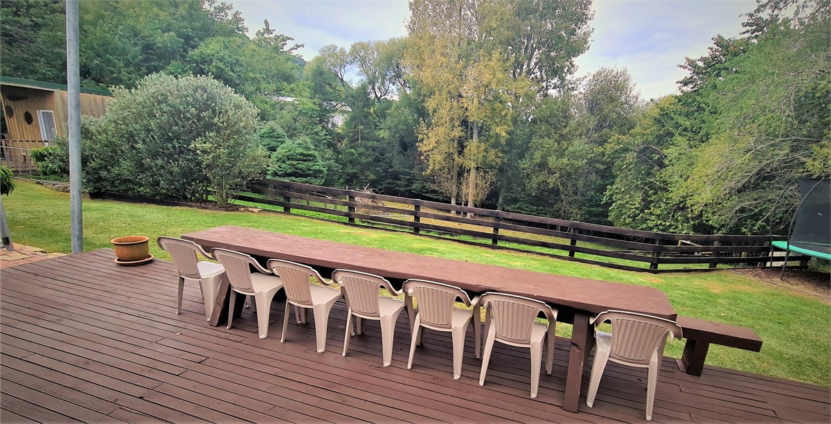 Cottage Deck view overlooking Stream & Bush