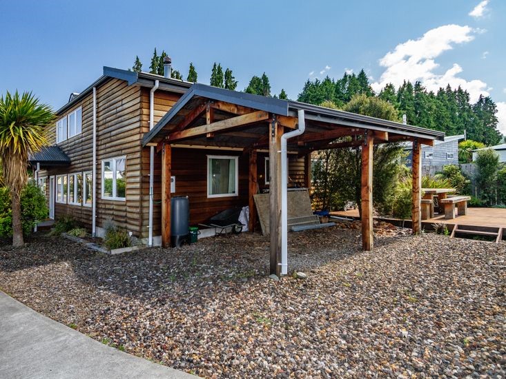 Wood storage and car port