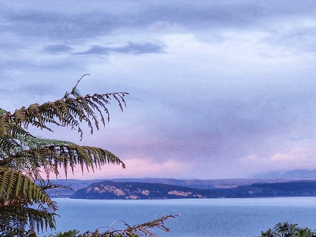 Sunset across the lake