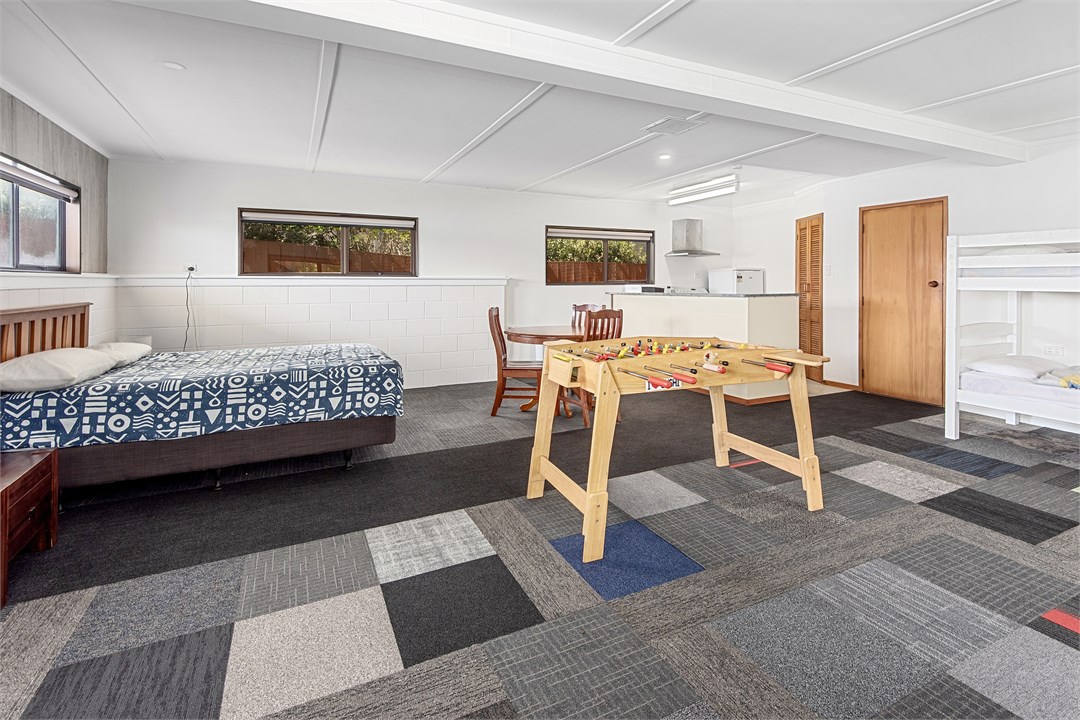 Downstairs rumpus room queen bed